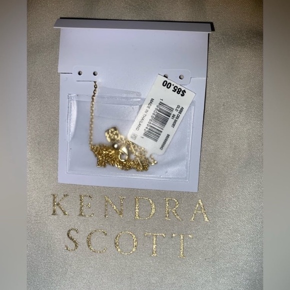 BNWT Kendra Scott Gold Abbie Crystal Nexklace in Neutral Mix $85 - Picture 4 of 4
